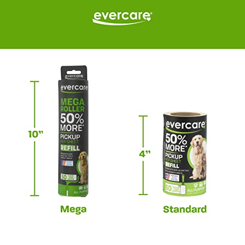 Pack of 6 10" Wide Large Surface Mega Pet Roller Refill (6-Pack Mega Refills (50 Sheets Each) / Pack of 6 (300 Sheet Count))