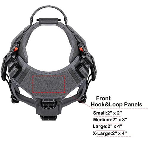 Tactical Dog Harness for X (X-Large (Pack of 1) / Grey)