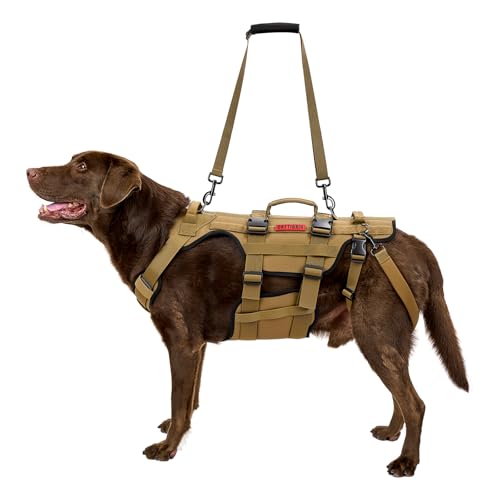 Dog Lift Harness for Large Dogs (Brown / M)