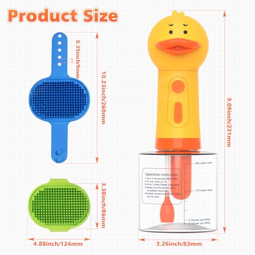 Electric Dog Soap Dispenser with Brush Dog & Cat Bathing (400ml Duck)