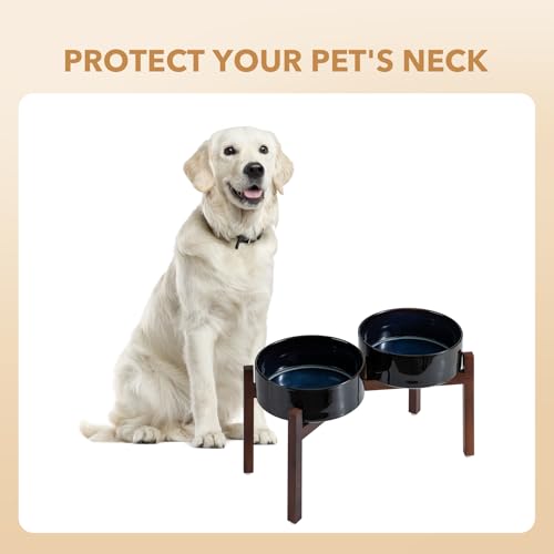 Elevated Dog Bowls (Double Bowls with Stand- Starry Sky / 7.6CUPS)