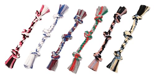 Mammoth Flossy Chews Color Rope Tug (Mini 10" / 3 Knot)