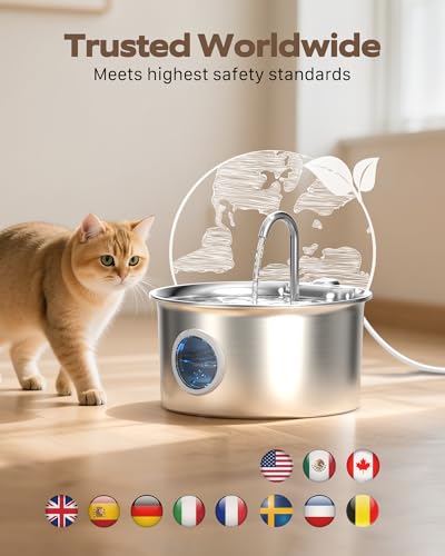 Cat Water Fountain Stainless Steel