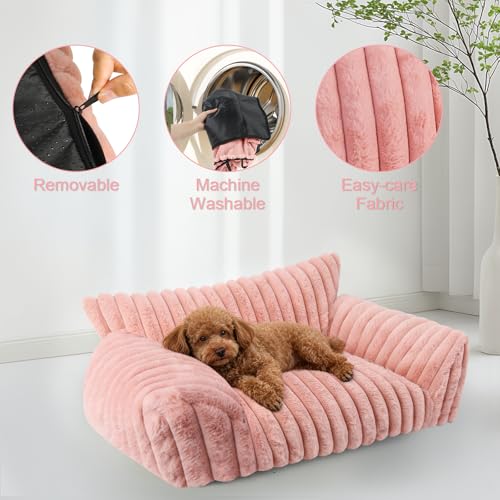 Cute Dog Couch for Medium Large Dogs (Large(36x27x10") / Pink)