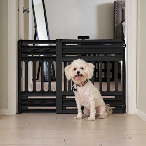 Pet Gate Adjustable Width (Black / 1 Pack)