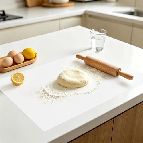 2 Pack Oversize Silicone Table Mats (04-translucent / 23.6"L x 15.7"W)