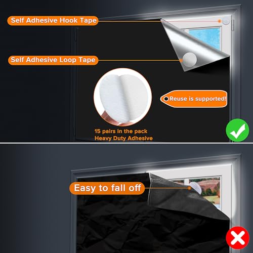 Portable Blackout Curtains (57"W x 40"H)