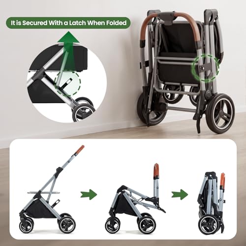 Dog Strollers for Small Medium Dogs Cats 44 lbs (Black)
