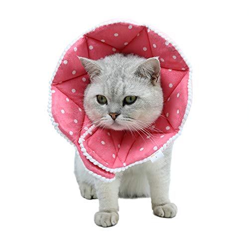 Adjustable Dog Cat Cone (Small / Pink)