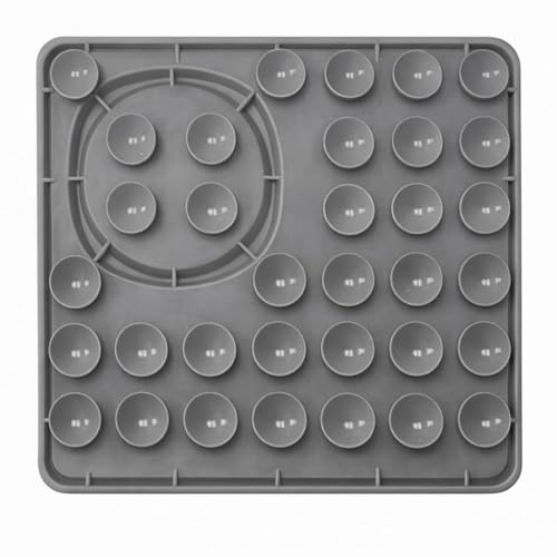 Hearth & Paw Silicone Lick Mat for Dogs Slow Feeder & Enrichment Mat (Gray)