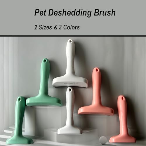 Pet Deshedding Tool with Curve Blade (Small / Green)
