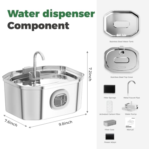 Cat Water Fountain Stainless Steel