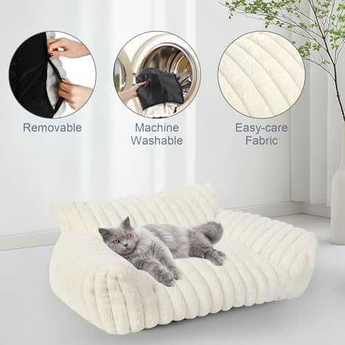 Dog Beds for Small Dogs (Medium(30x20x10") / White)