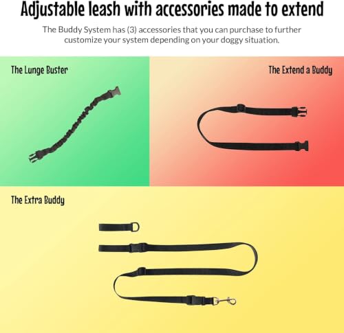 Hands Free Dog Leash (Small Dog System (Regular Belt (22"- 40" Waist)) / Black)