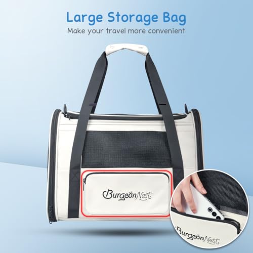 Cat Carrier Soft (Beige / 17.7"L x 12.0"W x 12.5"H)