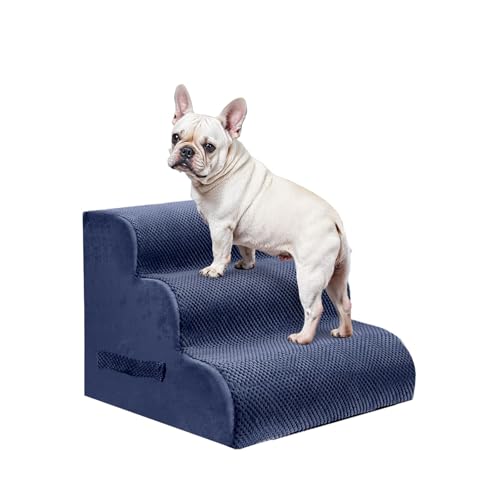3 Step Pet Stairs for High Beds & Sofas (Blue / 3-step 15.7"H)