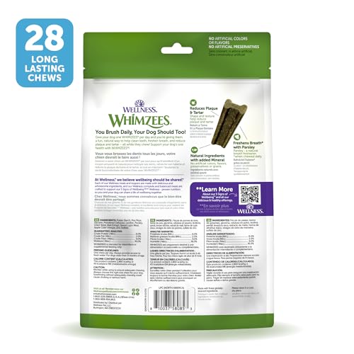 Wellness WHIMZEES Freshzees Natural Dog Dental Treat (28 Count (Pack of 1))