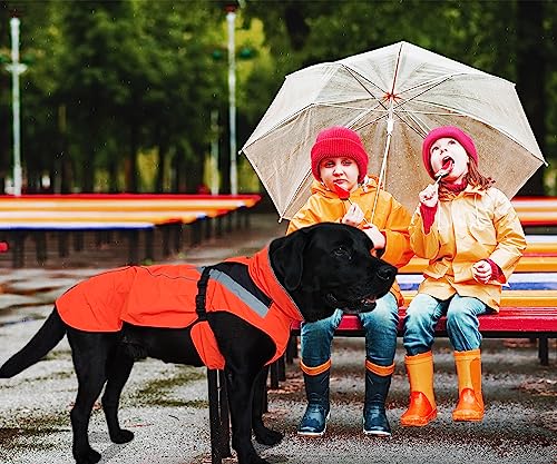 Waterproof Dog Rain Coat (Orange / Large)