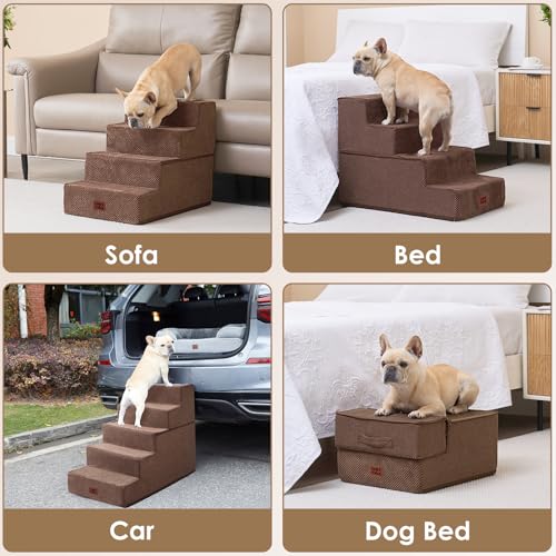 Dog Stairs for High Bed 22.5" H (Brown / Standard 15.7" x 30" x 22.5")