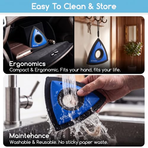 Mini Pet Hair Remover for Car Detailing Dog Hair Tool (Royal Blue)