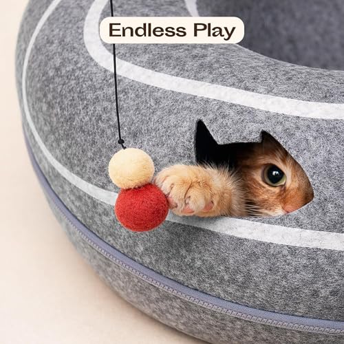 Peekaboo Cat Cave Donut (Dark Gray)
