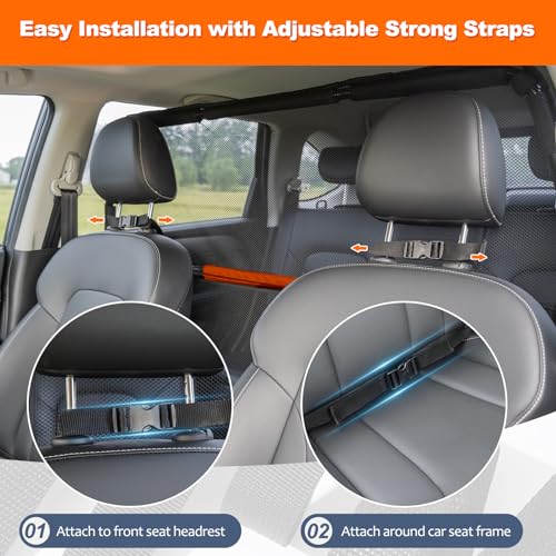 Dog Car Barrier for Back Seat & Trunk (Large)