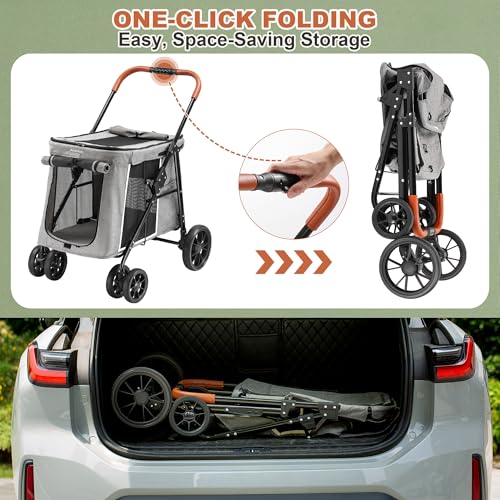 Medium Dog Stroller (Grey)