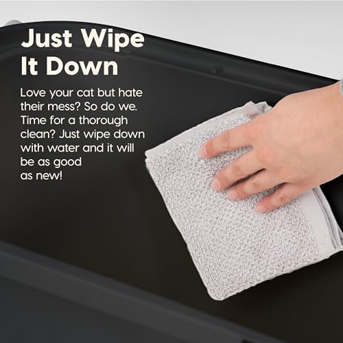 Large Top Entry Cat Litter Box (Top Entry / Black)