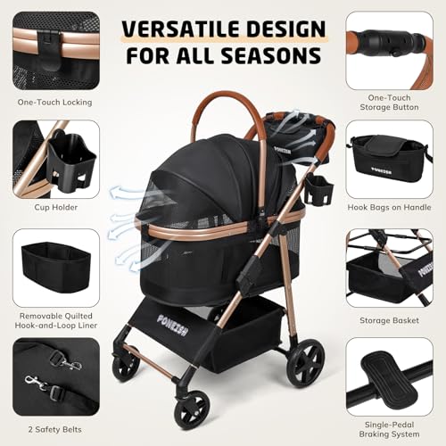 Pet Stroller for Small (Black)