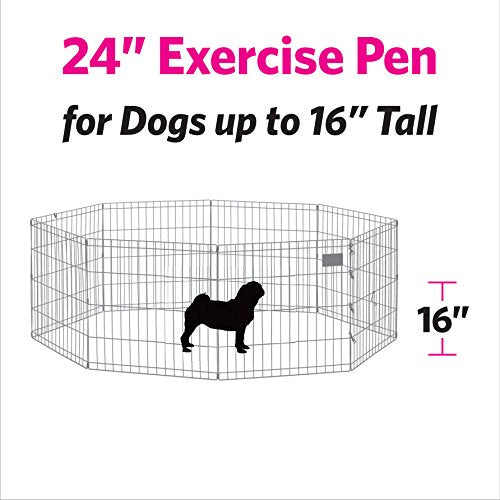 MidWest 24 Inch Blue Exercise Pen (Blue w/ Door / 24" H)