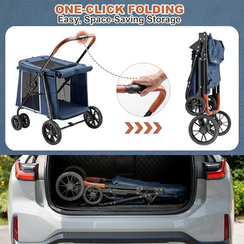 Medium Dog Stroller (Blue)