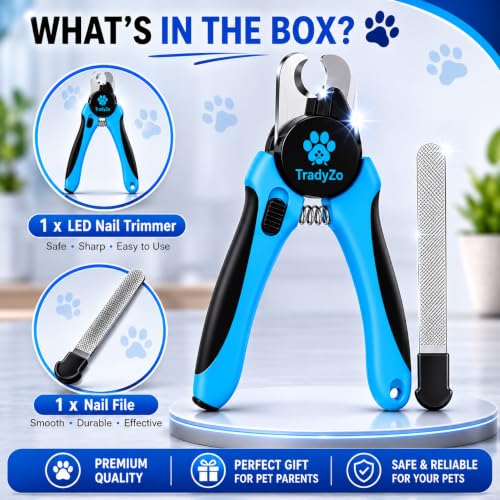 LED Dog Nail Clippers with Light