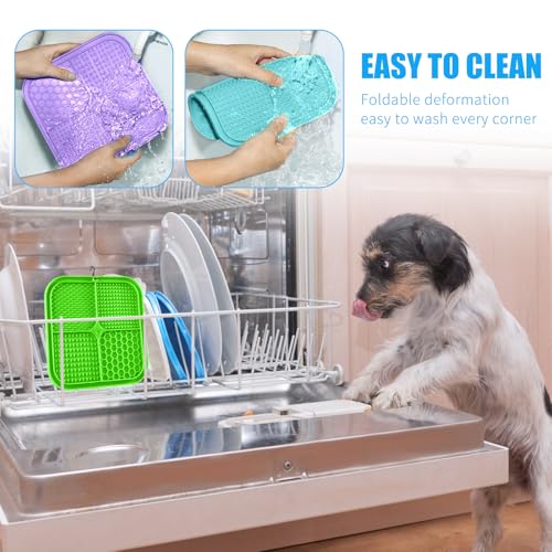 Lick Mat for Dogs (3pack / Cyan, Purple, Green)
