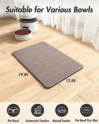 Absorbent Pet Feeding Mat (BROWN / 12"x19")