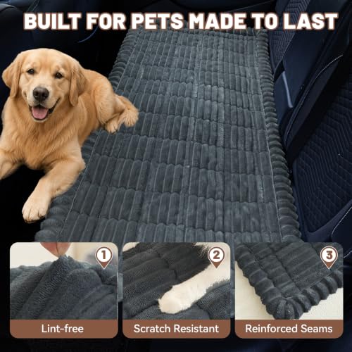 Dog Car Seat Waterproof Bed Cover Back Seat Dark Gray 23.6”x51” (Dark Gray / 23.6”x51”)