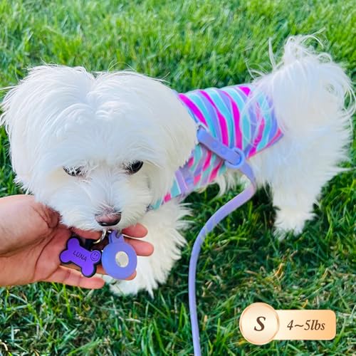 2Pack Cotton Dog Shirt for Small Dogs Soft Striped Tank Top (Small (4-7lbs) / 05# 2Pack (Green+Striped))
