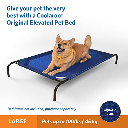 The Original Coolaroo Elevated Pet Bed Replacement Cover (Aquatic Blue / Large / Large)