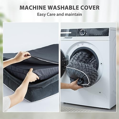 Orthopedic Washable Dog Bed (Dark Grey / 71.0"l x 46.0"w x 7.5"th)