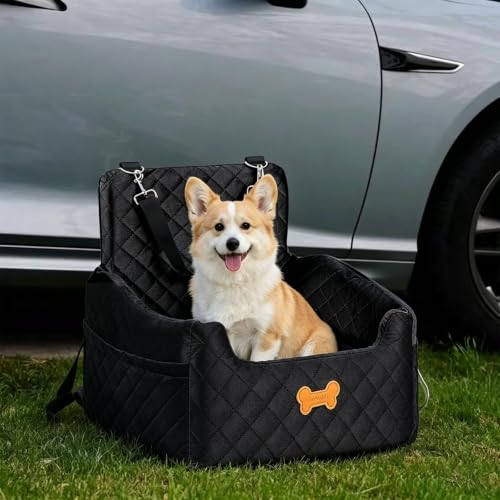 Dog Car Seat for Small Dogs (Black / Medium)