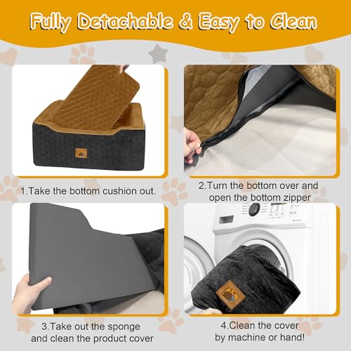 Dog Car Seat for Medium (BlackBrown / Large)