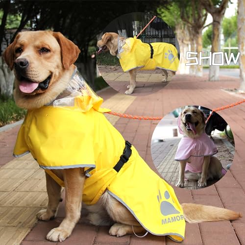 Dog Raincoat Waterproof (Light Blue / 3X-Large(77-94lb))