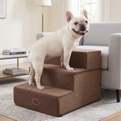 Dog Stairs 13.5" H (Brown / Extra Wide 16.5" x 21" x 13.5")