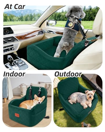 Dog Booster Car Seat for Small (Green / Medium)