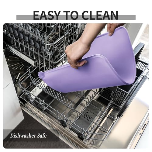 Silicone Pet Feeding Mat (Lilac Purple / 24" x 16")