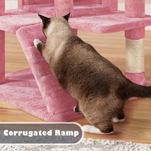 54in Cat Tree Tower (Pink / 54in)