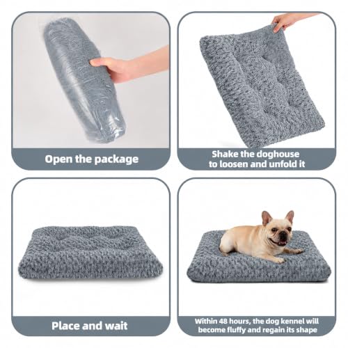 Extra Large Dog Bed (Dark Grey / 47"L x 31"W x 4"Th)