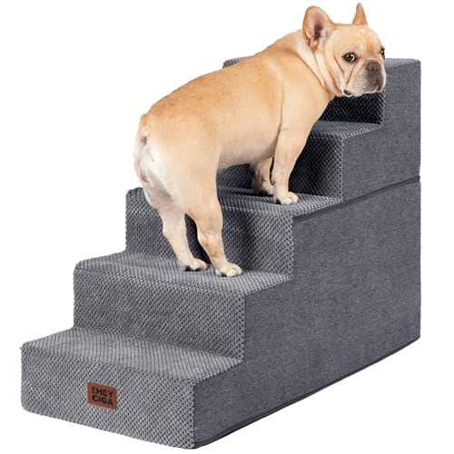 Dog Stairs for High Bed 22.5" H (Grey / Standard 15.7" x 30" x 22.5")