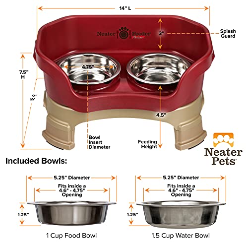 Neater Feeder Deluxe Mess (Cat + Standard Bowl / Cranberry)