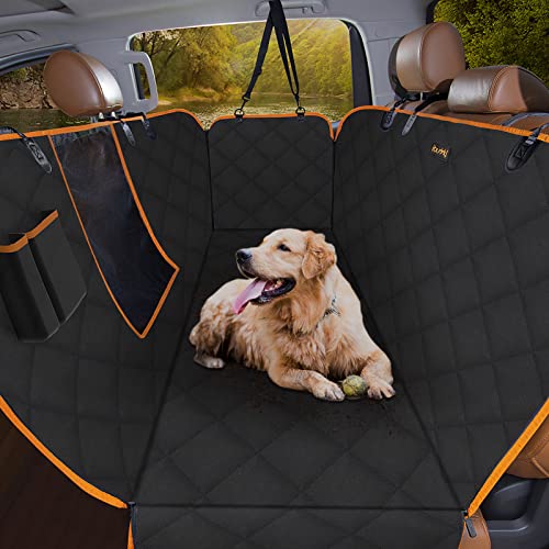 Dog Seat Covers for Trucks 100% Waterproof Car Hammock for Truck Back Seat Durable X (Truck / BLACK)
