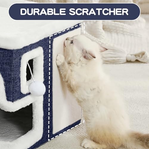 Cat Houses for Indoor Cats (Blue / Large)